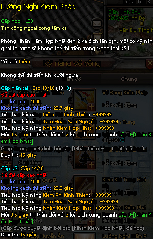 Cập nhật mới - Kiếm Thế Cập nhật mới - Kiếm Thế