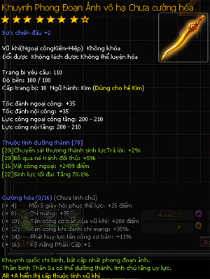 Vũ khí Thần Sa - Kiếm Thế Vũ khí Thần Sa - Kiếm Thế