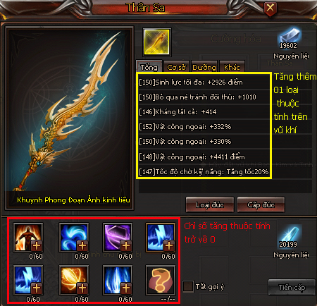 Vũ khí Thần Sa - Kiếm Thế Vũ khí Thần Sa - Kiếm Thế