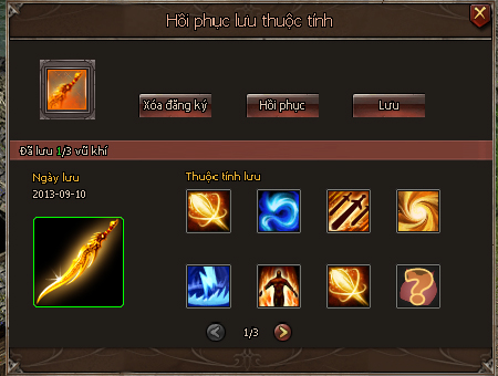 Vũ khí Thần Sa - Kiếm Thế Vũ khí Thần Sa - Kiếm Thế