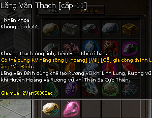 Vũ khí Thần Sa - Kiếm Thế Vũ khí Thần Sa - Kiếm Thế